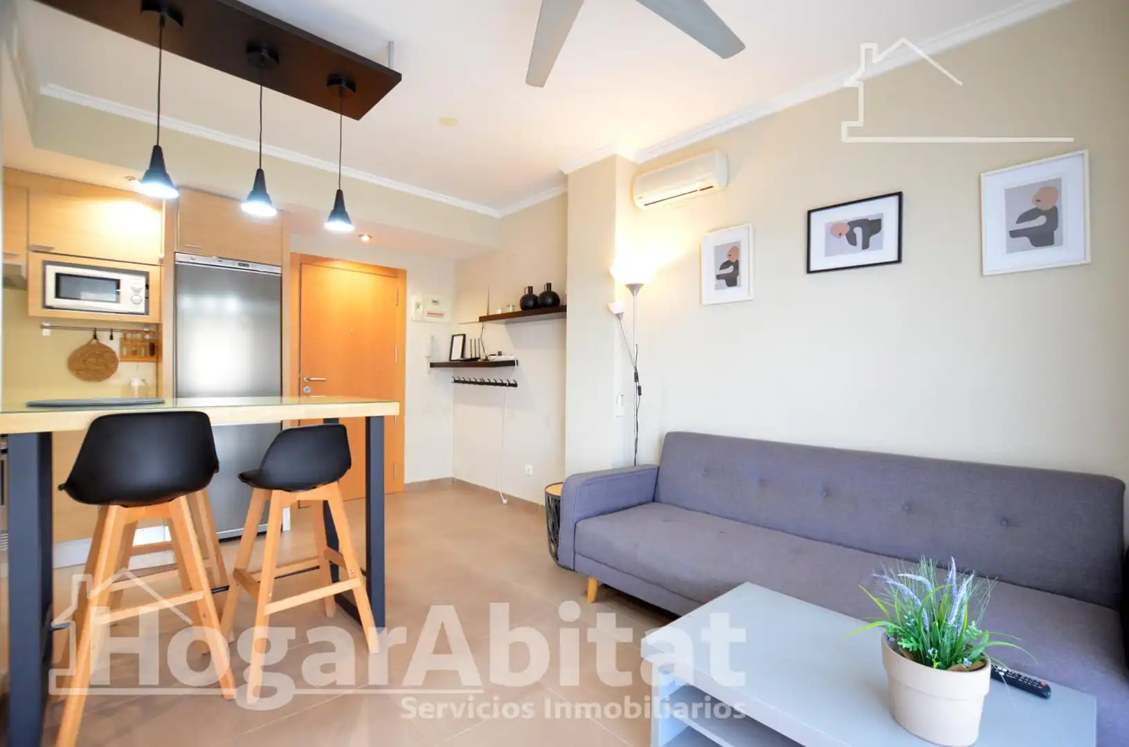 Living room of Flat for sale in Daimús  with Air Conditioner, Terrace and Balcony