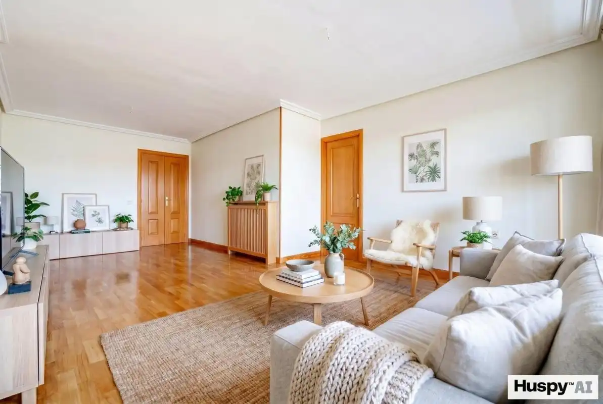 Sala d'estar de Pis en venda en Madrid amb Aire condicionat, Calefacció i Jardí privat