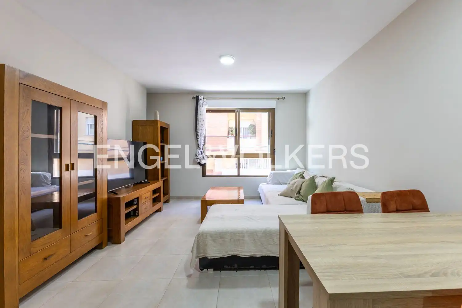 Sala de estar de Piso en venta en Piles con Calefacción, Trastero y Amueblado
