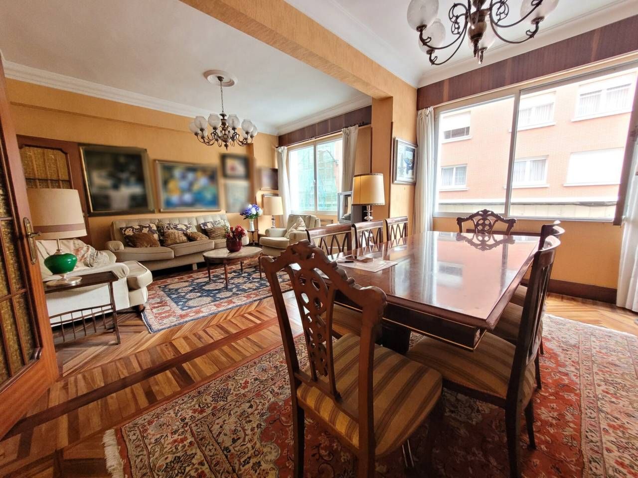 Dining room of Flat for sale in Bilbao   with Heating, Parquet flooring and Balcony