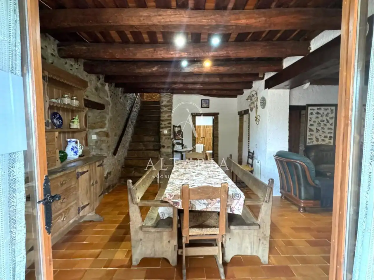 Menjador de Finca rústica en venda en Anglès amb Calefacció, Jardí privat i Terrassa