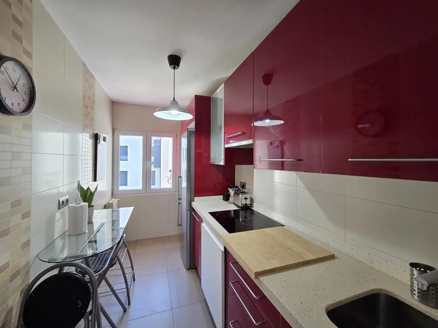 Kitchen of Attic for rent in Santa Cruz de Bezana  with Private garden, Parquet flooring and Terrace