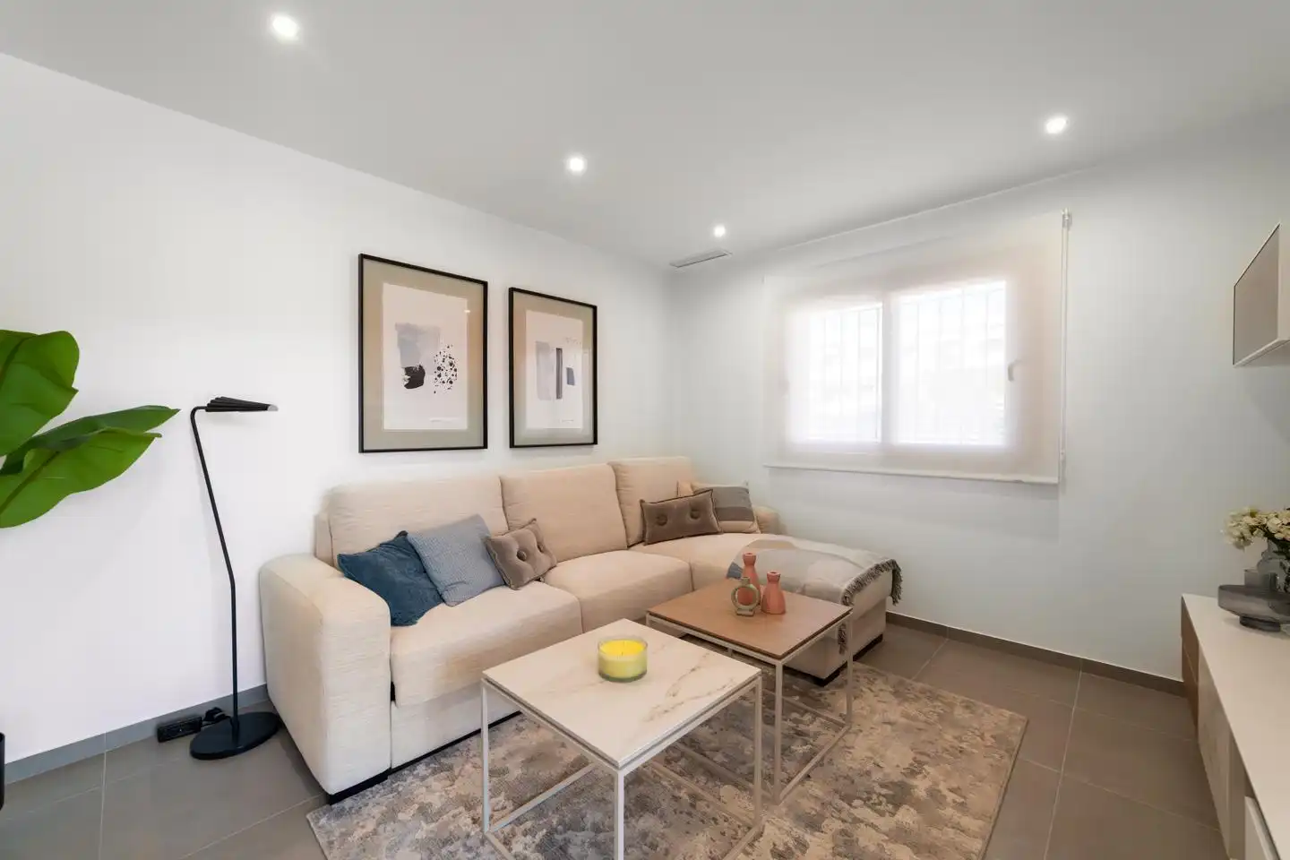 Living room of Flat for sale in Pulpí  with Air Conditioner, Terrace and Furnished