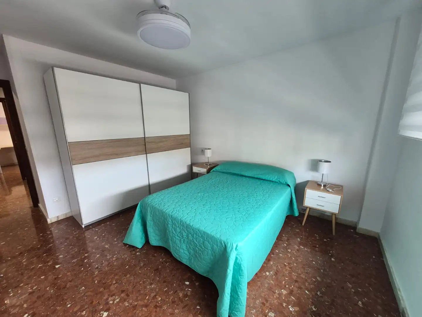 Schlafzimmer von Wohnung zur Miete in Málaga mit Klimaanlage, Heizung und Terrasse