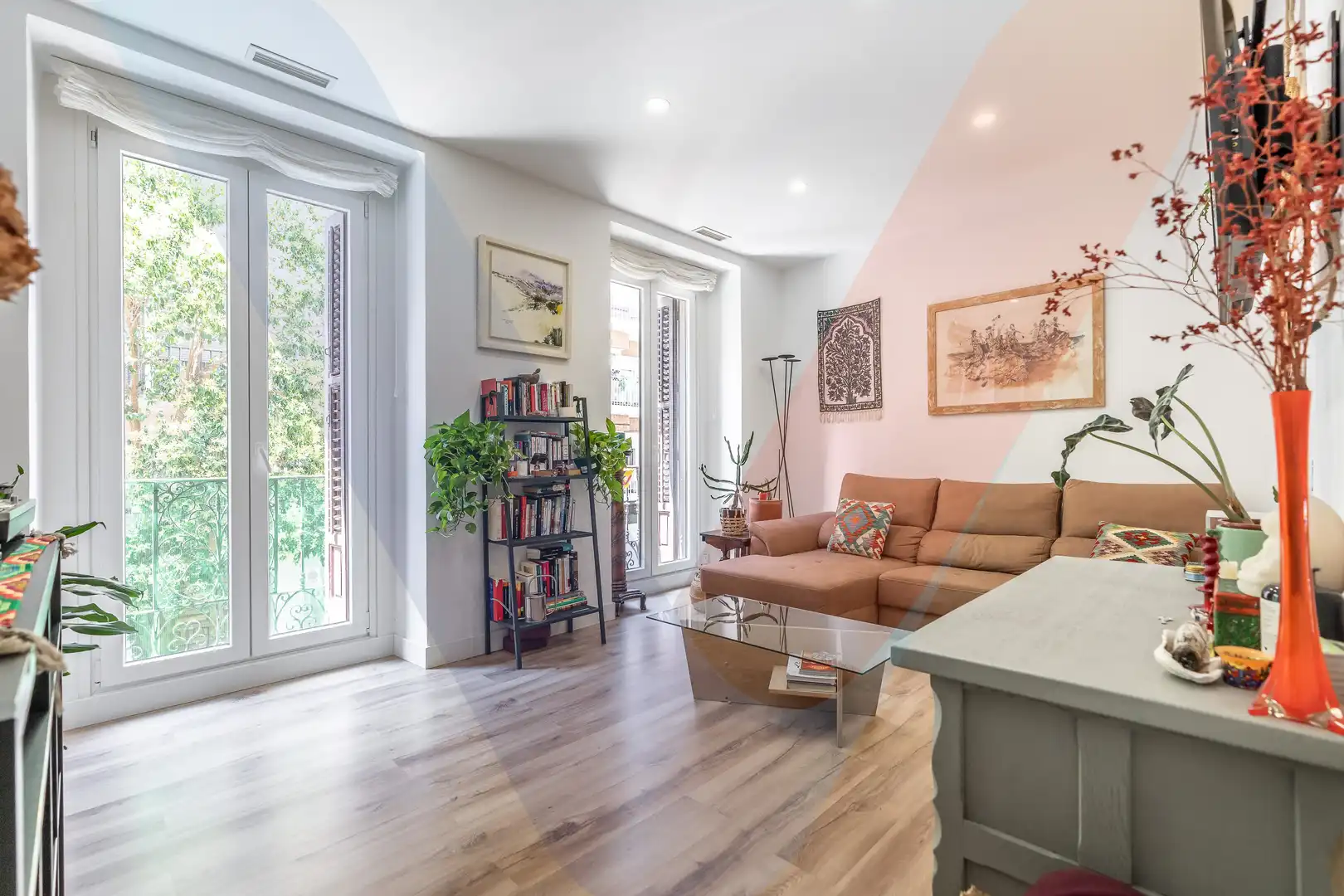 Living room of Flat for sale in Madrid  with Balcony