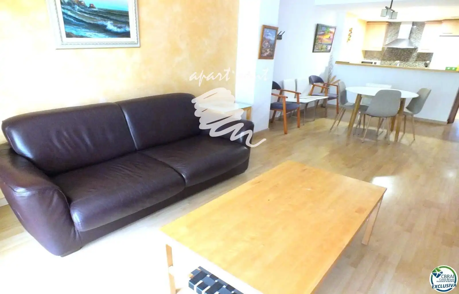 Sala de estar de Piso en venta en Roses con Aire acondicionado, Calefacción y Terraza