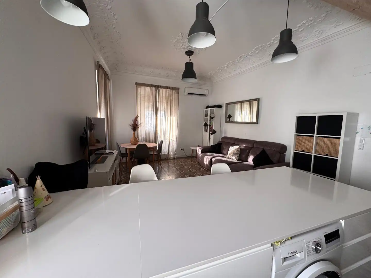Living room of Flat for sale in Cubelles  with Air Conditioner and Balcony