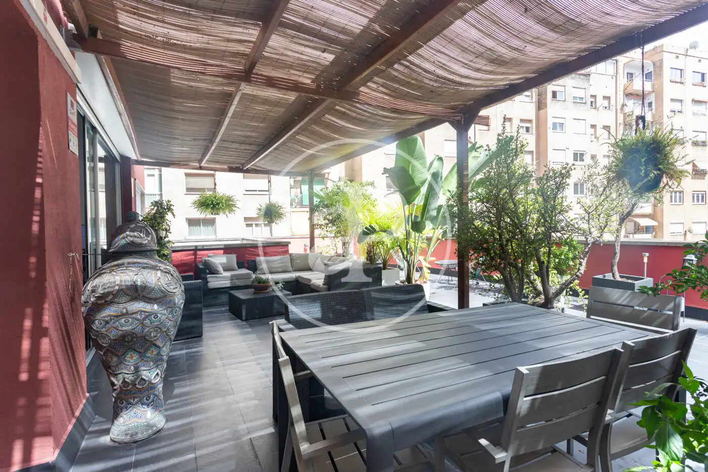 Terrace of Flat for rent in Barcelona  with Air Conditioner, Heating and Private garden
