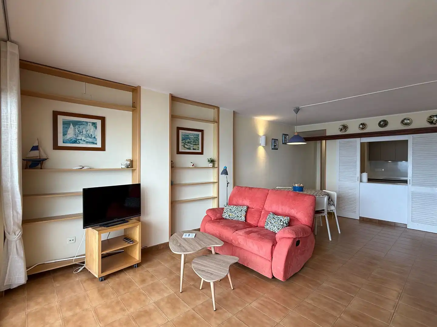 Sala de estar de Apartamento de alquiler en Calonge i Sant Antoni con Terraza y Amueblado