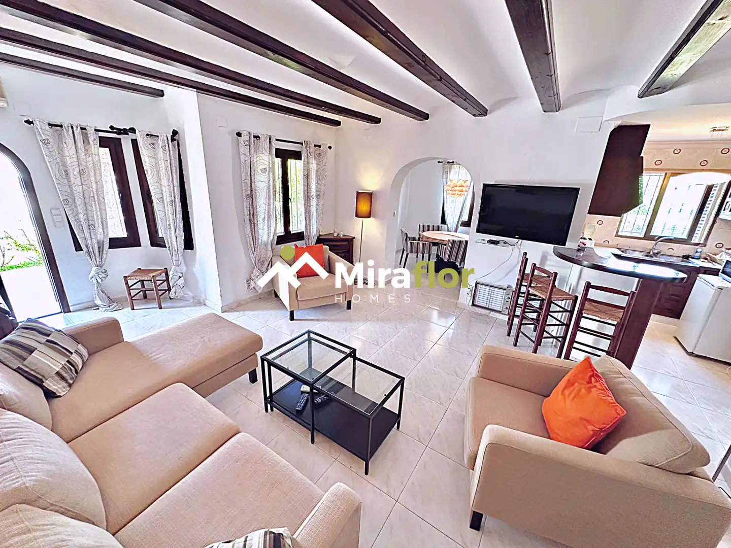 Sala de estar de Casa o chalet en venta en Els Poblets con Aire acondicionado, Jardín privado y Terraza