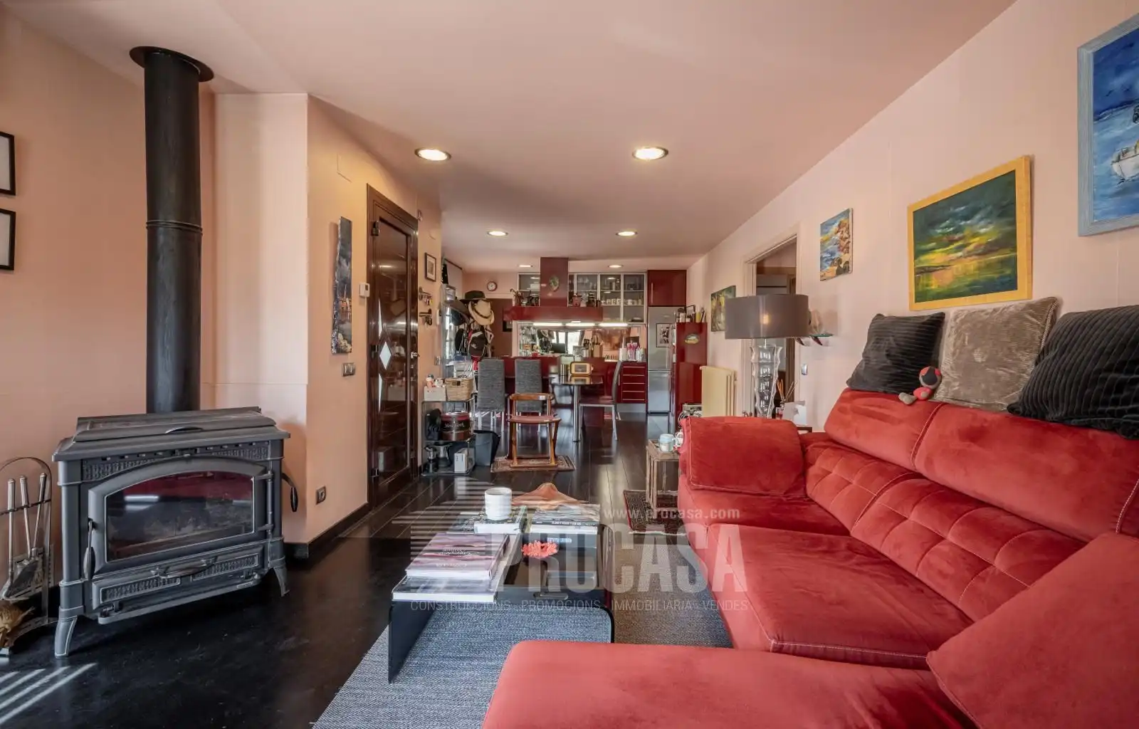 Living room of Houses for sale in Masarac i Vilarnadal  with Air Conditioner, Storage room and Swimming Pool
