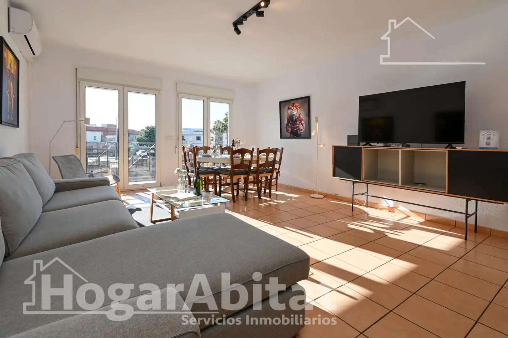 Living room of Flat for sale in Els Poblets  with Air Conditioner and Furnished