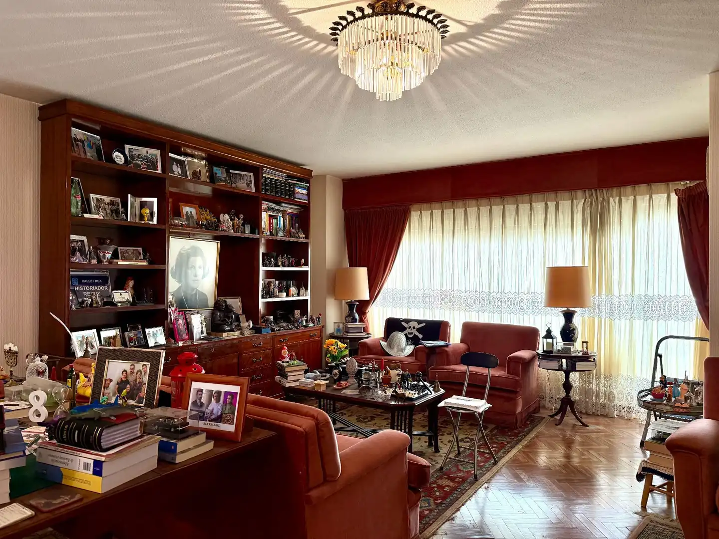 Sala d'estar de Pis en venda en A Coruña Capital  amb Calefacció, Terrassa i Moblat