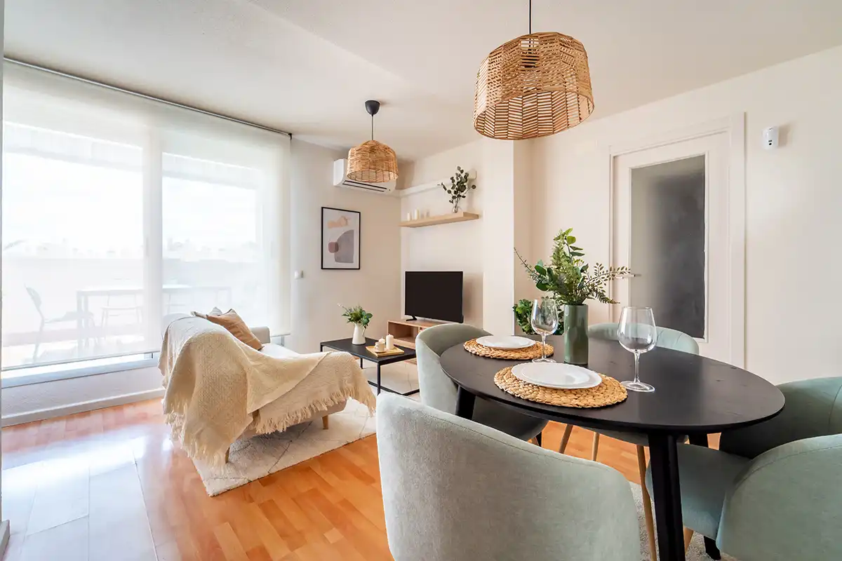 Wohnzimmer von Wohnung zum Verkauf in Madrid mit Klimaanlage, Terrasse und Gemeinschaftspool