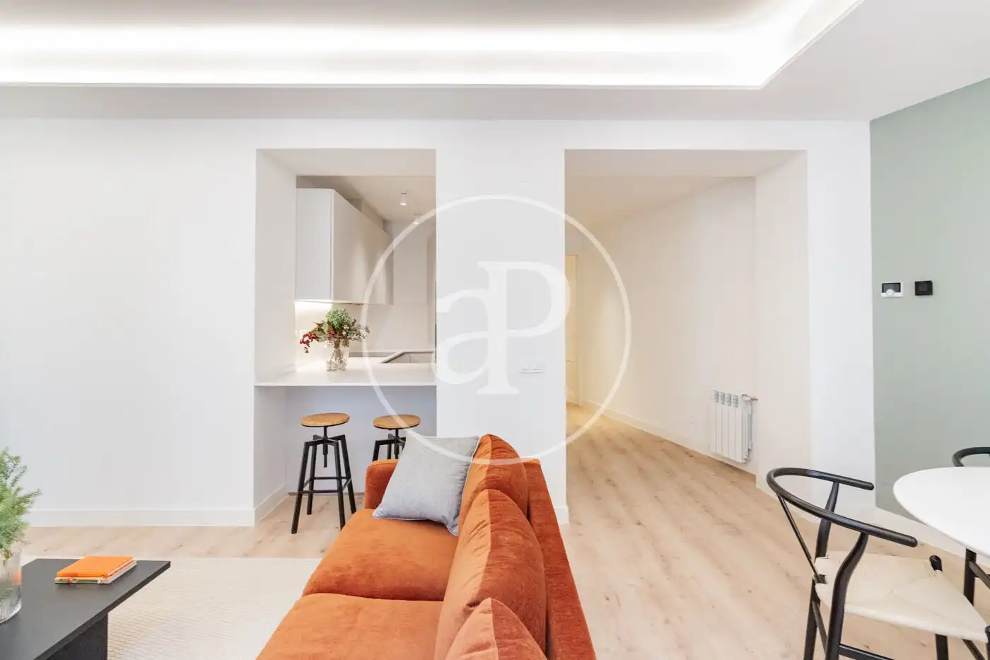 Living room of Flat for rent in Madrid  with Air Conditioner, Heating and Storage room