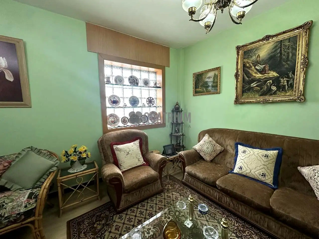 Living room of Flat for sale in A Estrada   with Terrace and Furnished