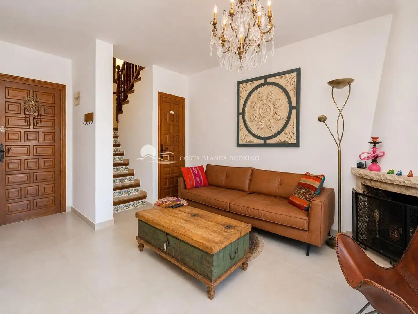 Sala d'estar de Casa adosada en venda en L'Alfàs del Pi amb Calefacció, Moblat i Piscina comunitària