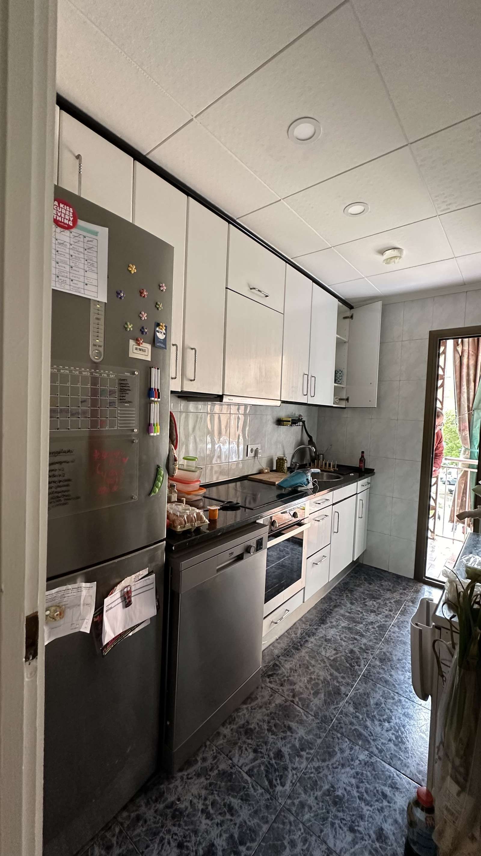 Cuina de Estudi per a compartir en  Barcelona Capital amb Aire condicionat i Terrassa
