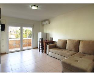 Sala d'estar de Estudi de lloguer en Roquetas de Mar amb Aire condicionat, Terrassa i Piscina
