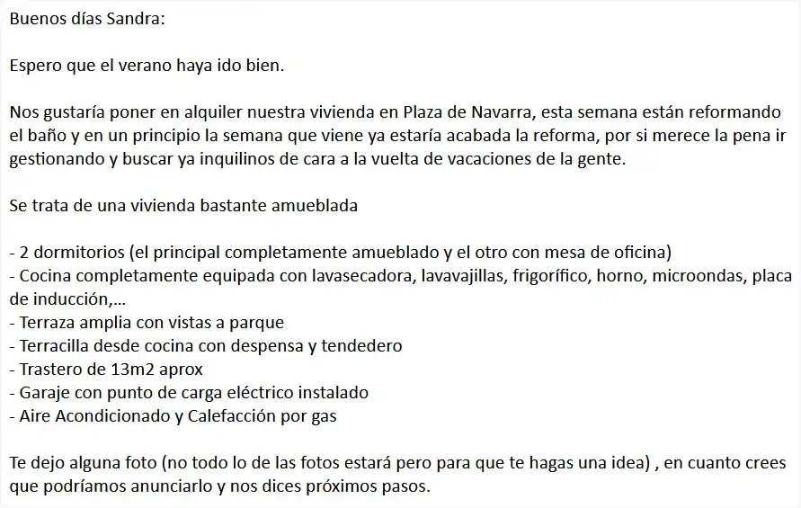 Piso de alquiler en Plaza de Navarra, Val