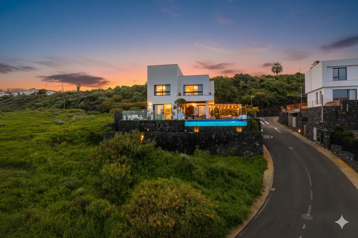 Vista exterior de Casa o chalet en venta en Santa Úrsula con Aire acondicionado, Calefacción y Jardín privado