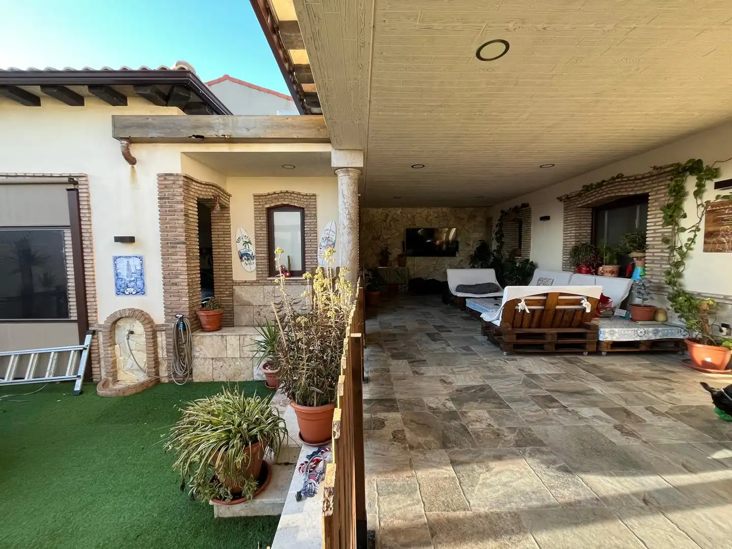 Terraza de Casa o chalet en venta en Arenas de San Juan  con Aire acondicionado, Jardín privado y Terraza