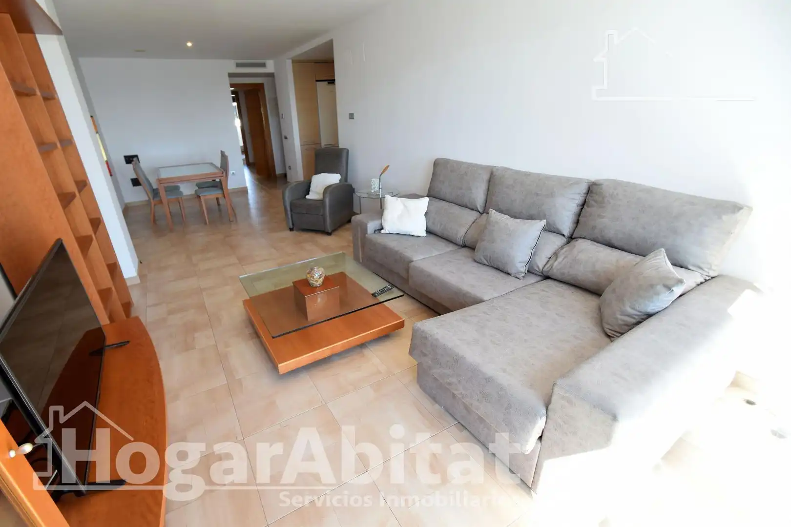 Sala d'estar de Pis en venda en Castellón de la Plana / Castelló de la Plana amb Aire condicionat, Calefacció i Moblat