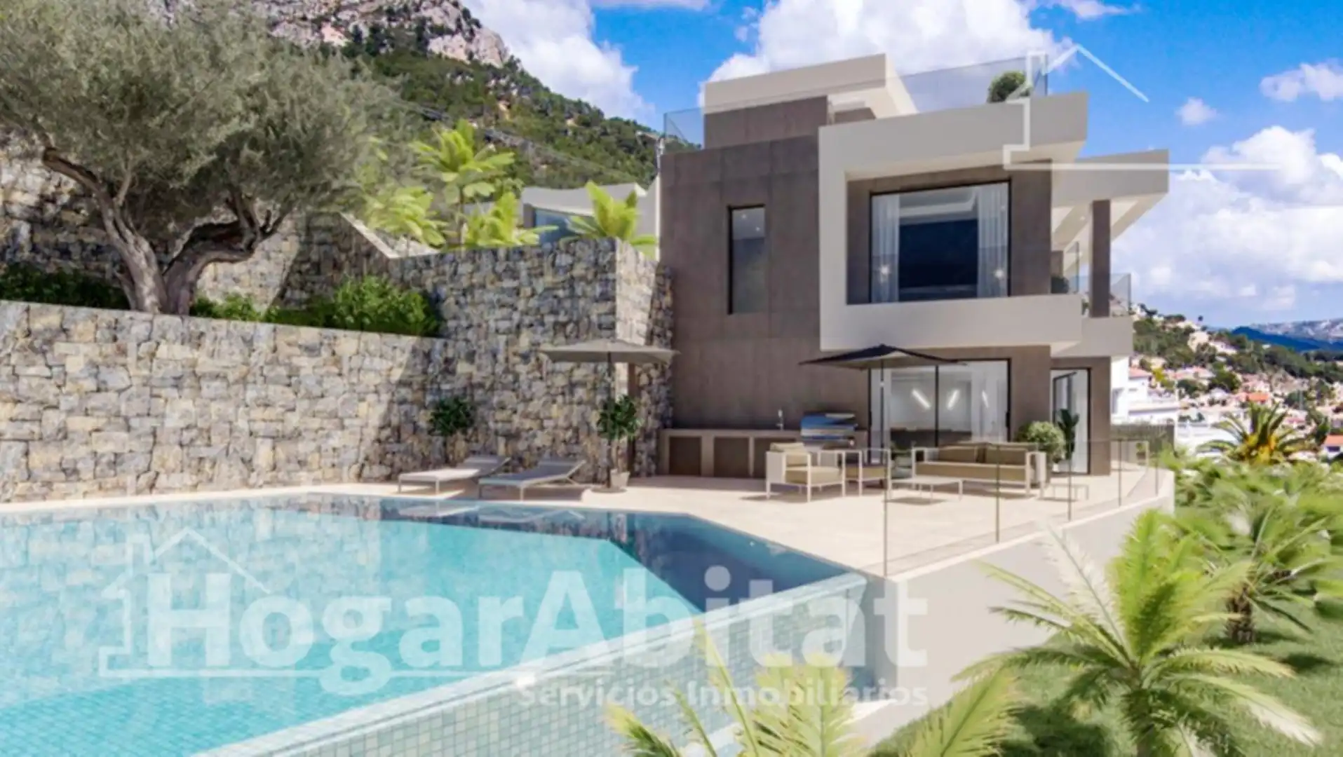 Vista exterior de Casa o chalet en venta en Calpe / Calp con Aire acondicionado, Jardín privado y Terraza