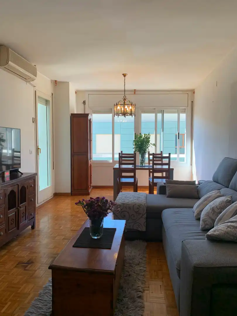 Sala de estar de Piso en venta en Barcelona con Aire acondicionado, Calefacción y Parquet