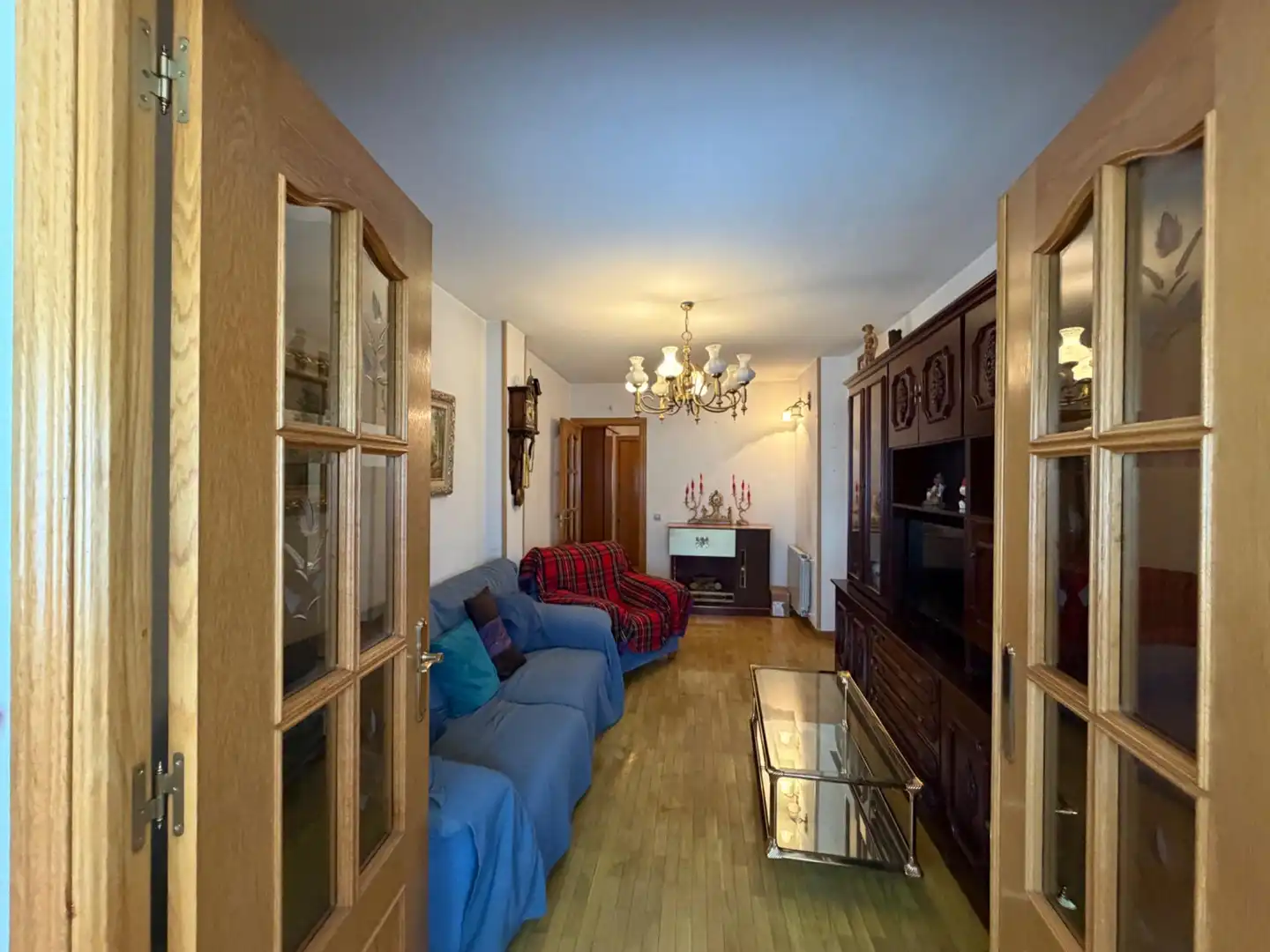 Sala d'estar de Pis en venda en Leganés amb Calefacció, Jardí privat i Parquet