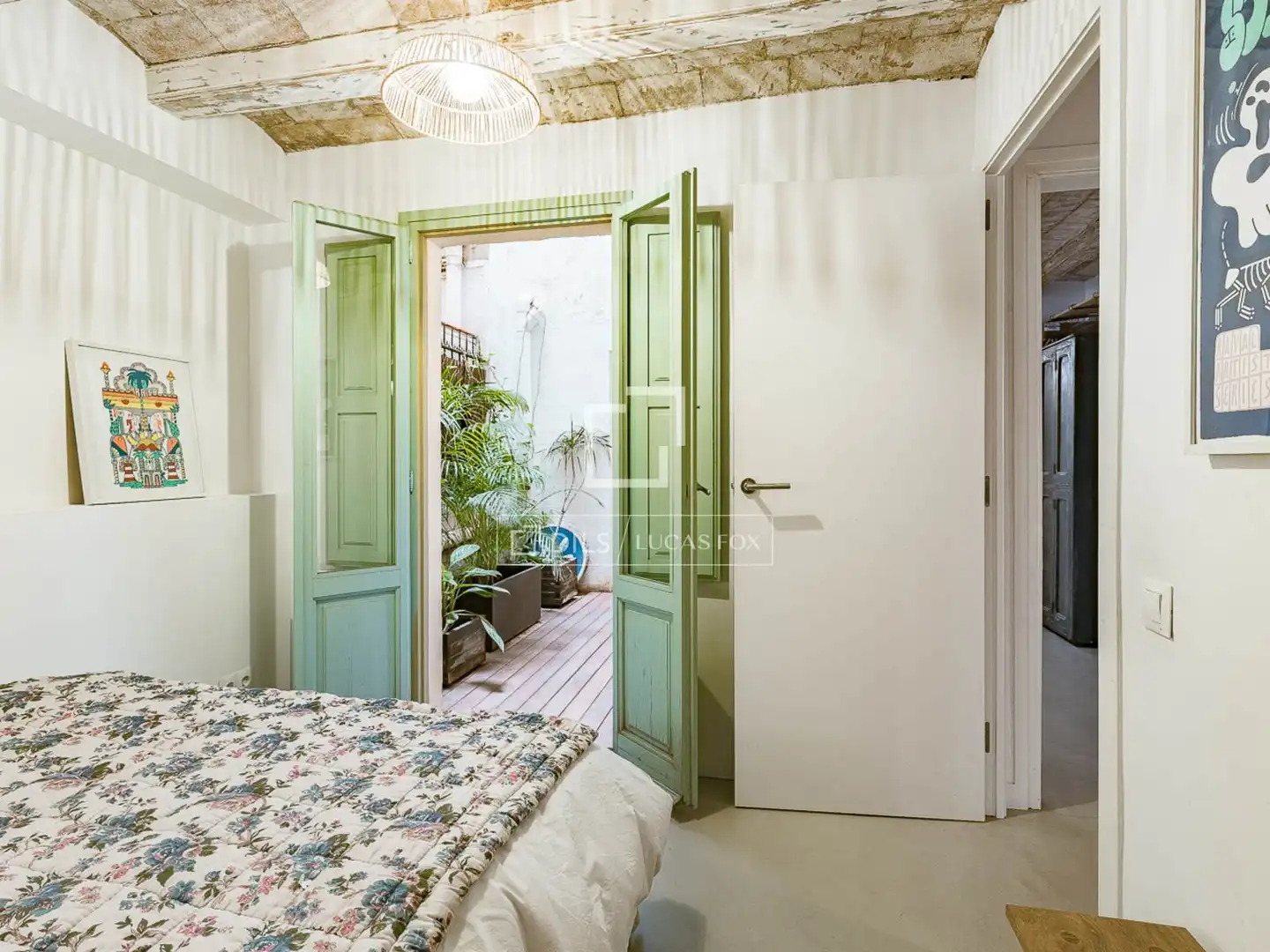 Schlafzimmer von Wohnung zum Verkauf in Barcelona mit Klimaanlage, Heizung und Terrasse