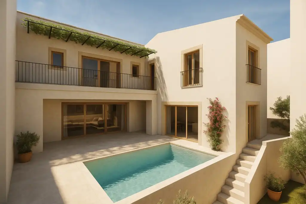 Vista exterior de Casa adosada en venta en Pollença con Terraza