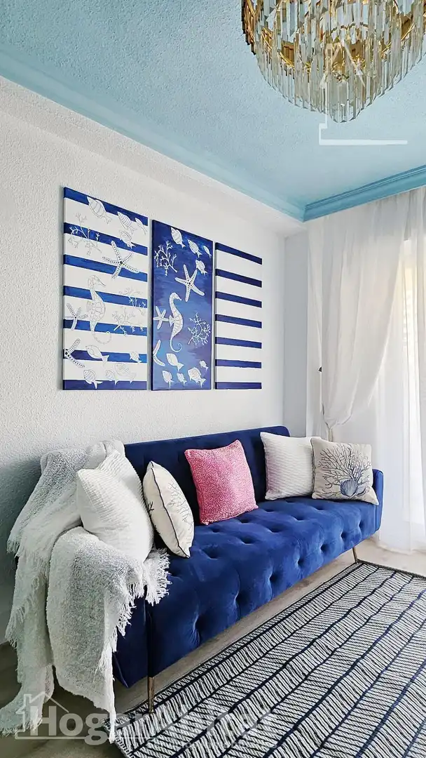 Living room of Flat for sale in Oropesa del Mar / Orpesa  with Air Conditioner, Terrace and Furnished