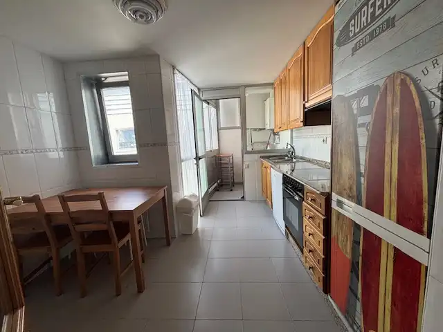 Kitchen of Flat for rent in Ferrol  with Heating, Parquet flooring and Storage room