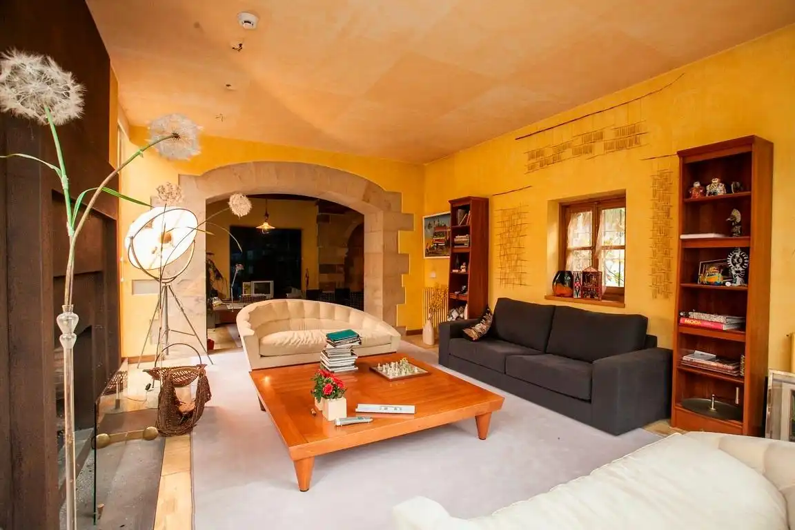 Sala de estar de Casa o chalet en venta en Mazcuerras con Jardín privado y Piscina