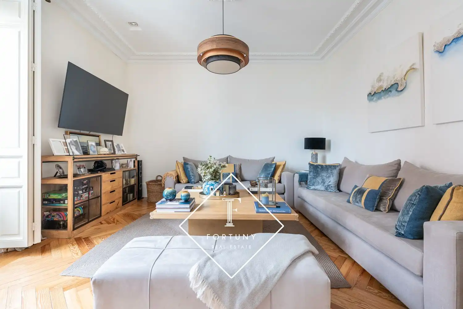 Wohnzimmer von Wohnung zur Miete in Madrid mit Klimaanlage und Heizung