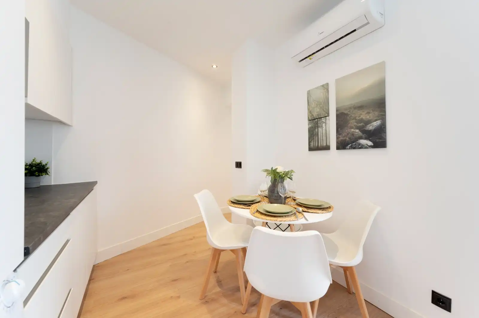 Esszimmer von Wohnung zur Miete in Madrid mit Klimaanlage, Heizung und Parkett