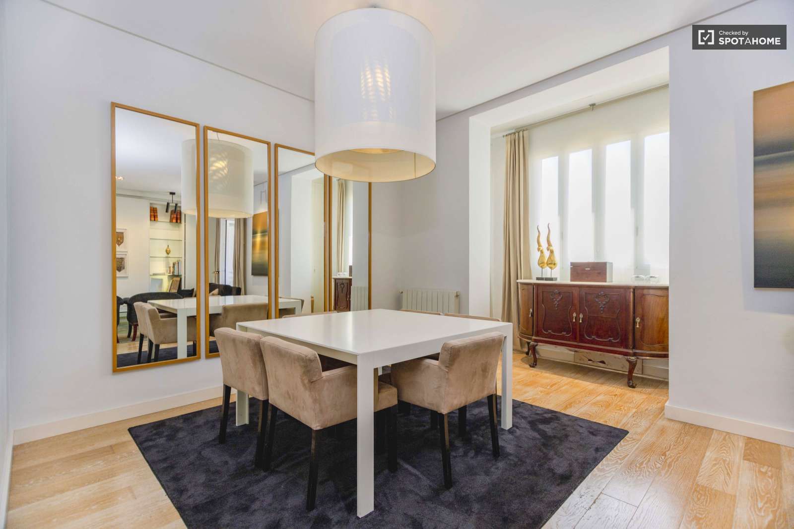Dining room of Apartment to share in  Valencia Capital  with Air Conditioner, Heating and Terrace