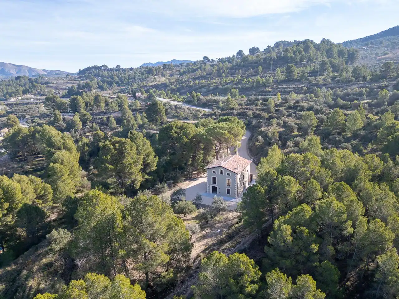Vista exterior de Casa o chalet en venta en Cocentaina con Aire acondicionado, Jardín privado y Terraza