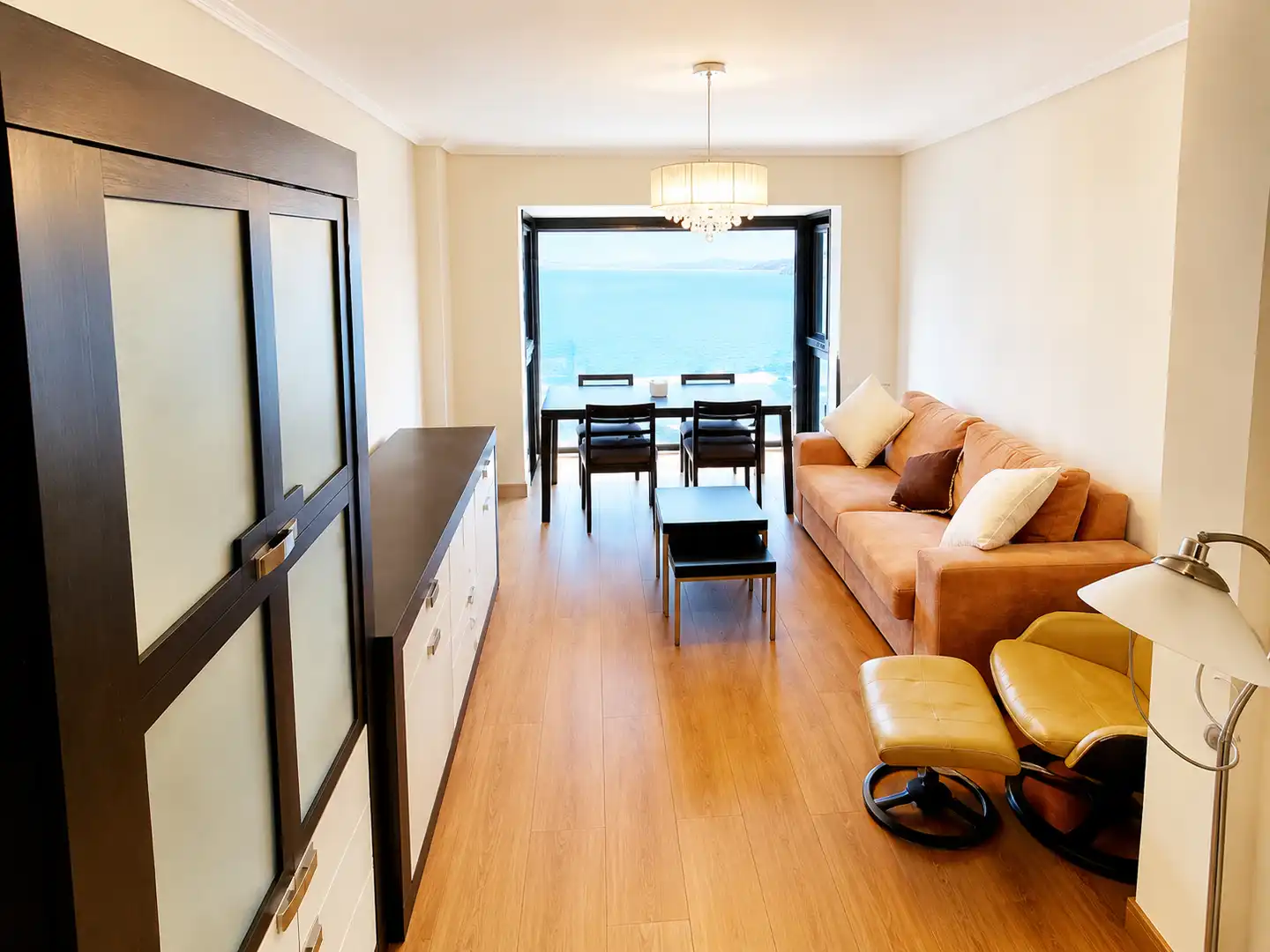 Living room of Flat for rent in Santander  with Furnished and Oven