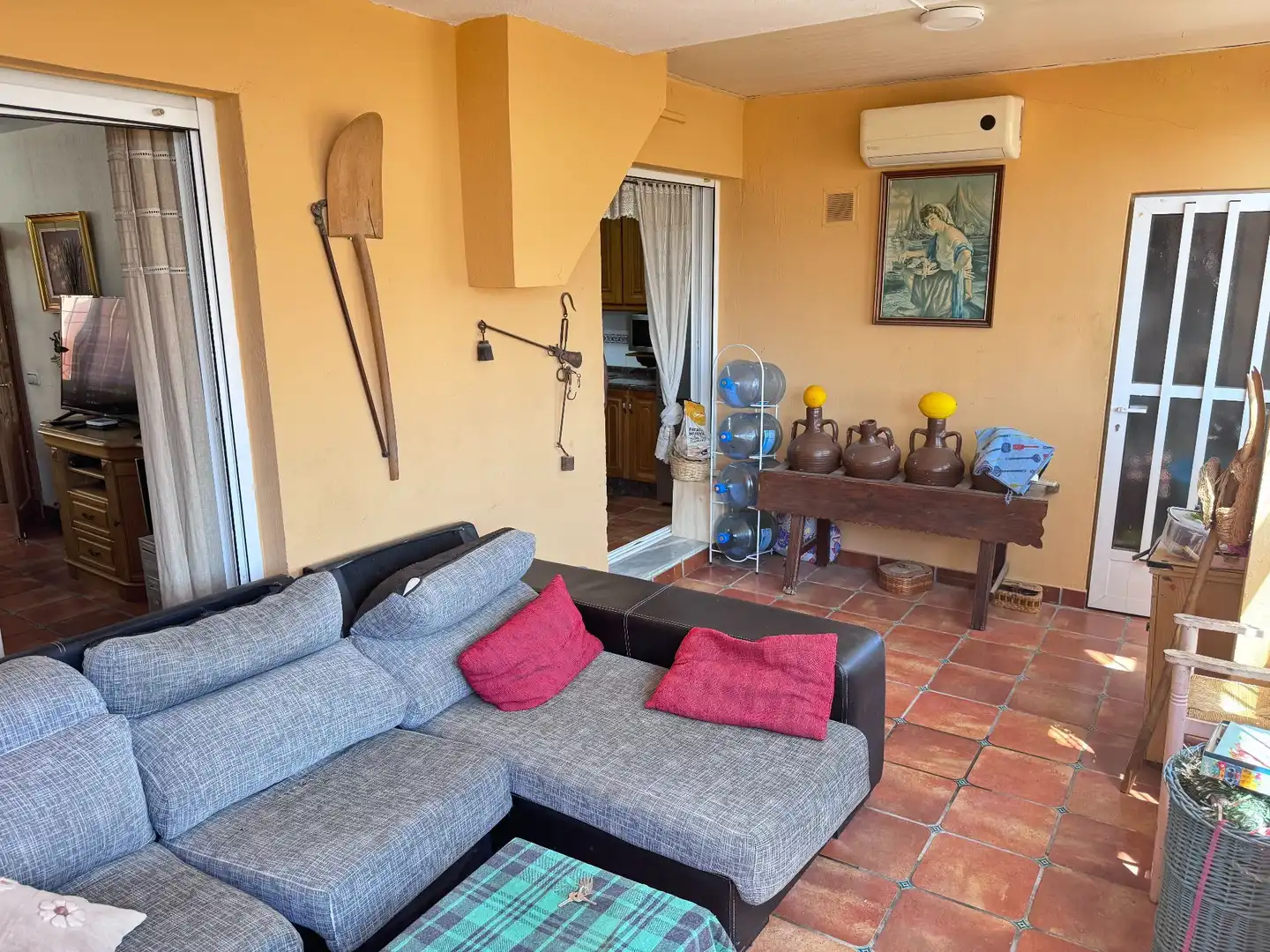 Living room of Detached homes for sale in Roquetas de Mar  with Air Conditioner, Terrace and Storage room