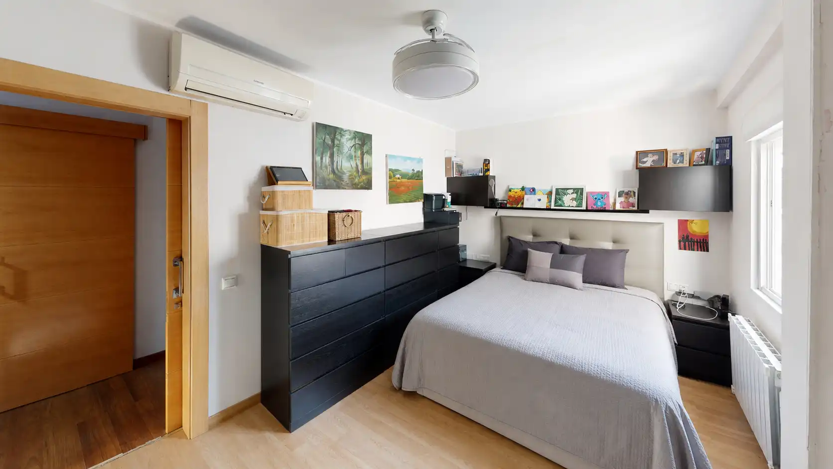 Schlafzimmer von Wohnung zum Verkauf in Alicante / Alacant mit Klimaanlage, Heizung und Parkett