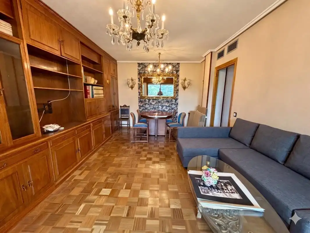 Sala d'estar de Pis de lloguer en Madrid amb Aire condicionat, Calefacció i Jardí privat