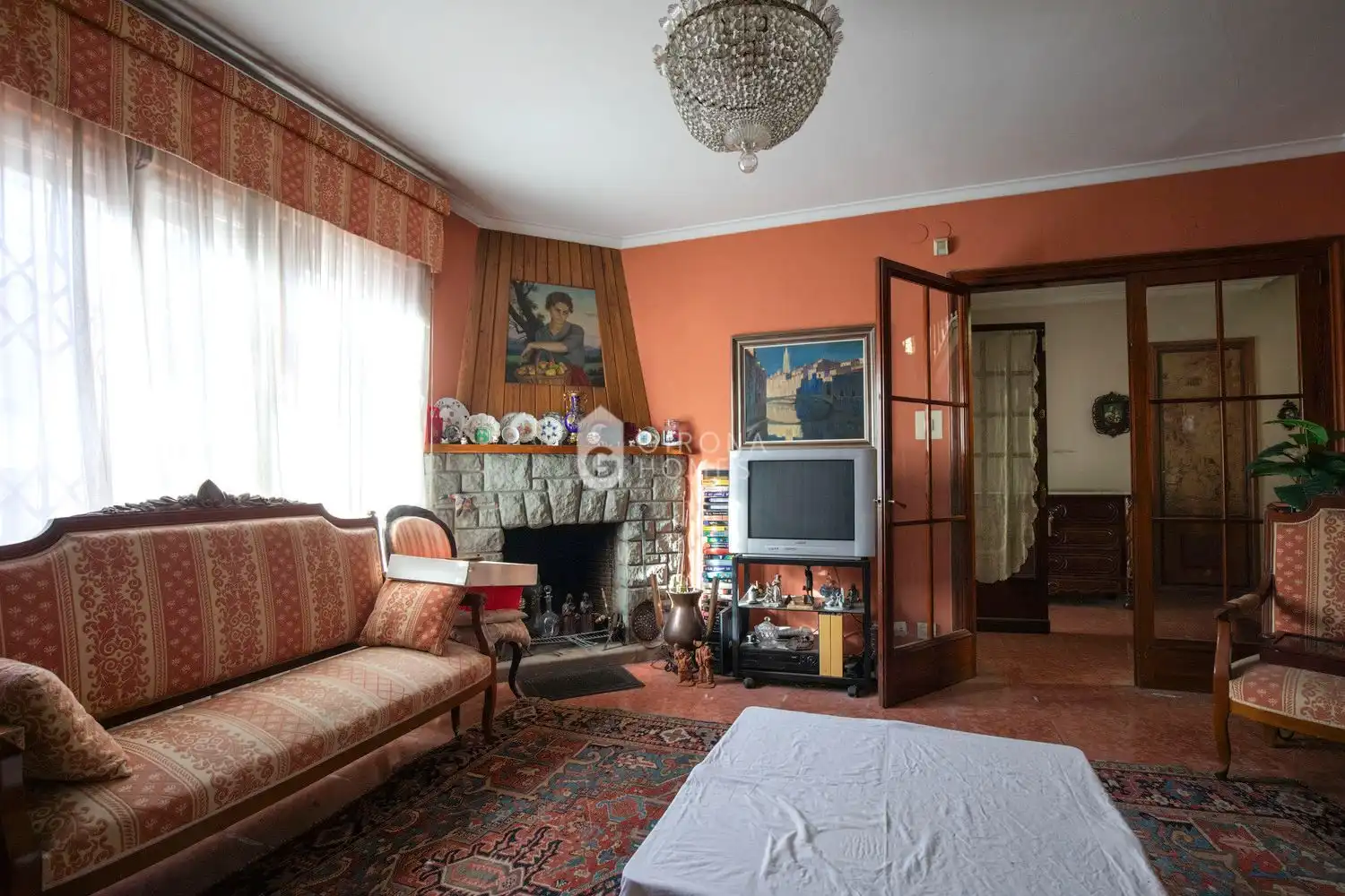 Sala de estar de Casa o chalet en venta en Girona con Aire acondicionado, Calefacción y Jardín privado