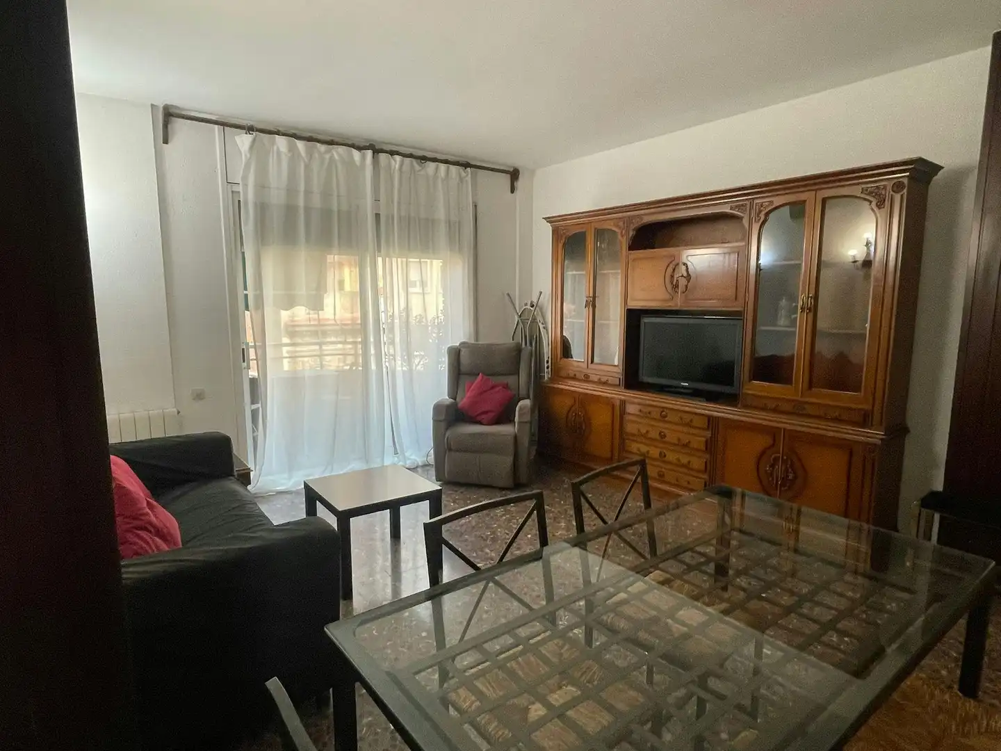 Sala d'estar de Pis per a compartir en Barcelona amb Aire condicionat, Calefacció i Moblat