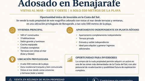 Nuda propiedad en Benajarafe con vistas al mar y apartamento independiente