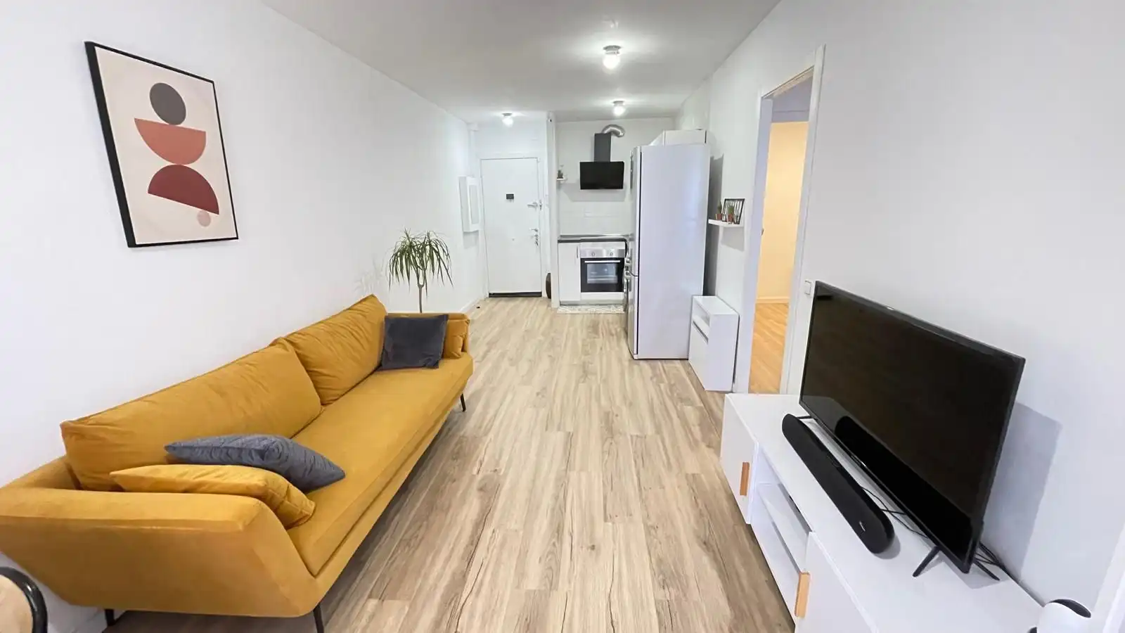 Sala de estar de Apartamento en venta en Pineda de Mar con Aire acondicionado, Amueblado y Piscina comunitaria