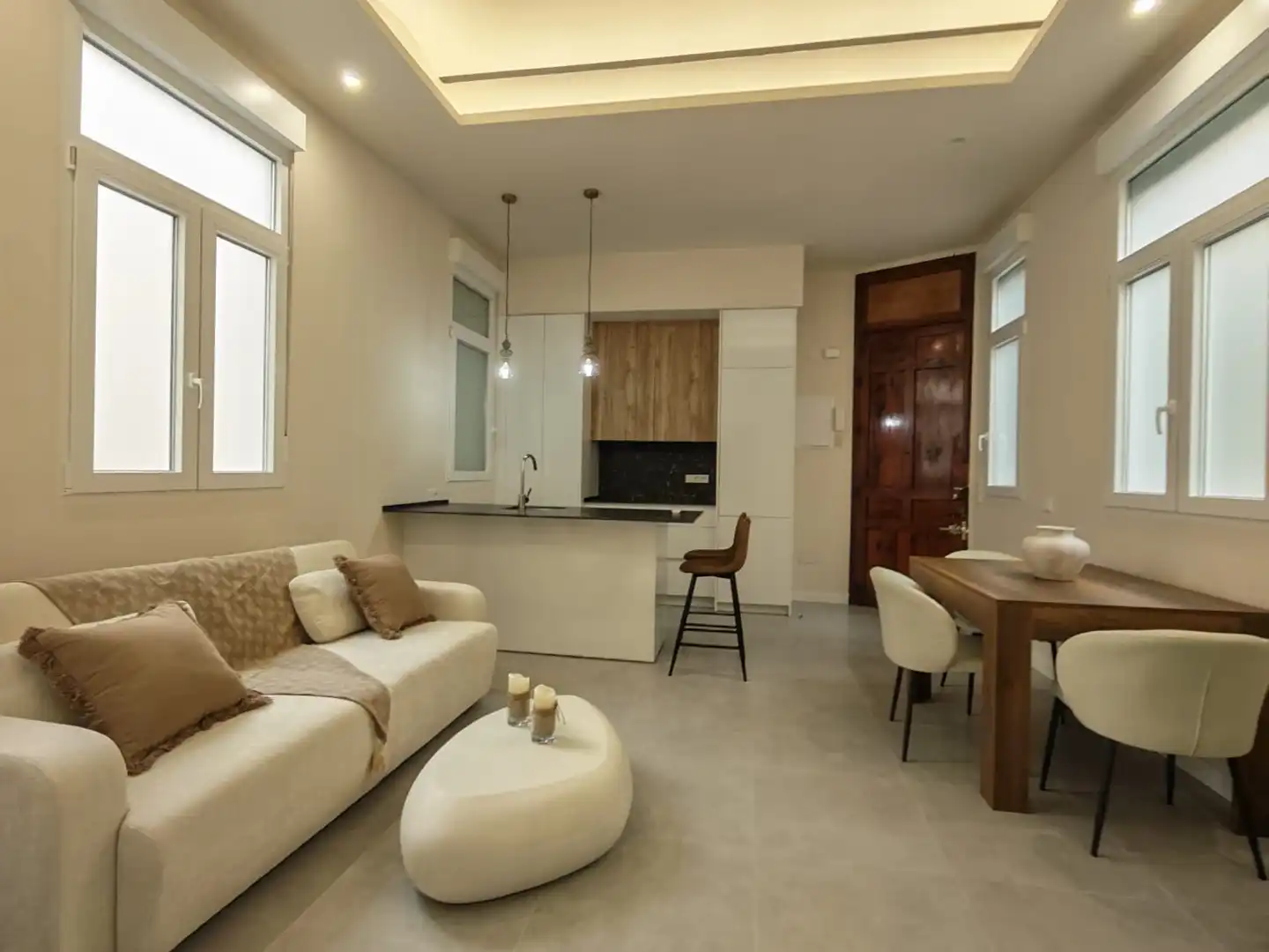 Wohnzimmer von Wohnungen zur Miete in Murcia mit Möbliert und Waschmaschine