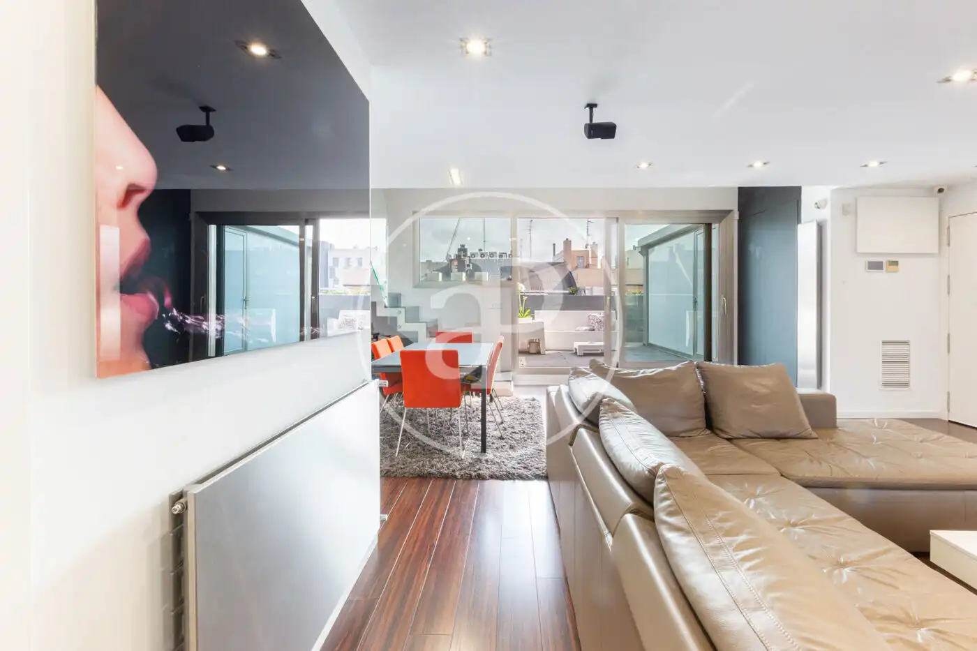 Wohnzimmer von Dachboden zum Verkauf in Valencia mit Klimaanlage, Heizung und Terrasse