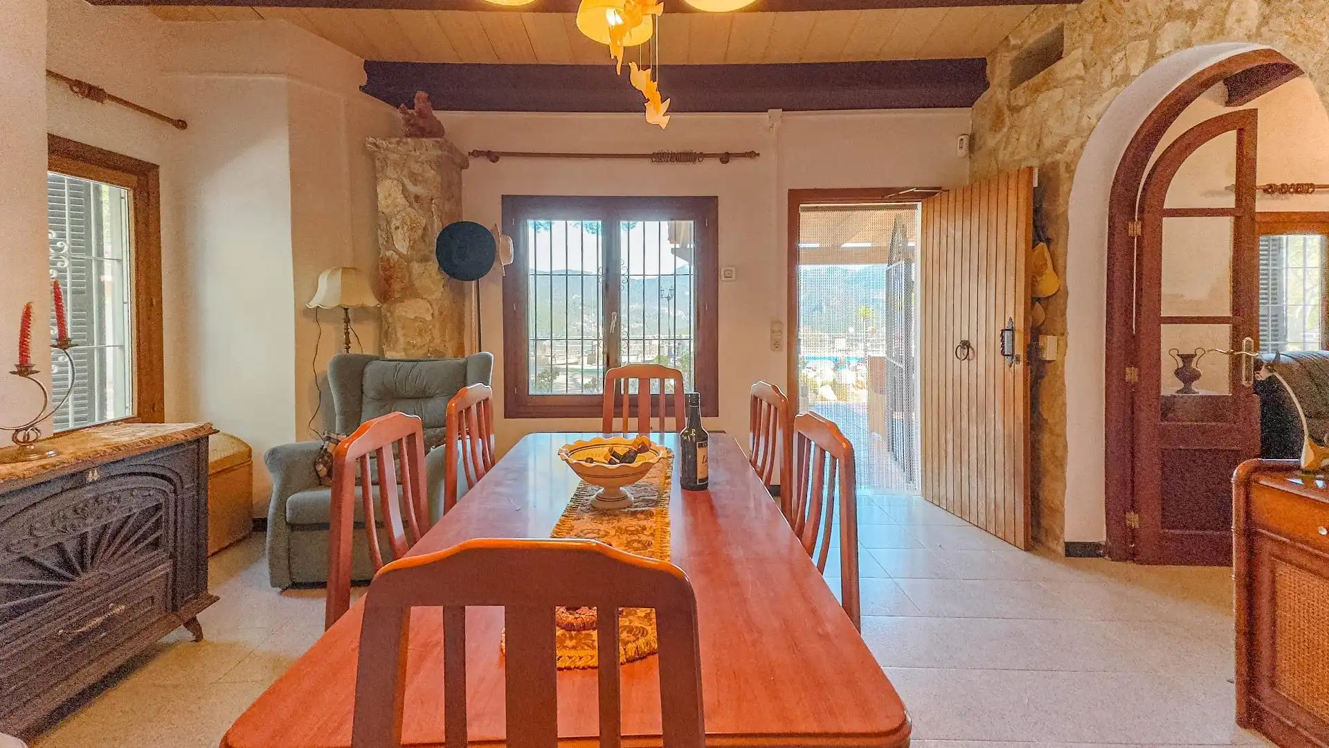 Dining room of Country homes for sale in Puigpunyent  with Heating, Private garden and Terrace